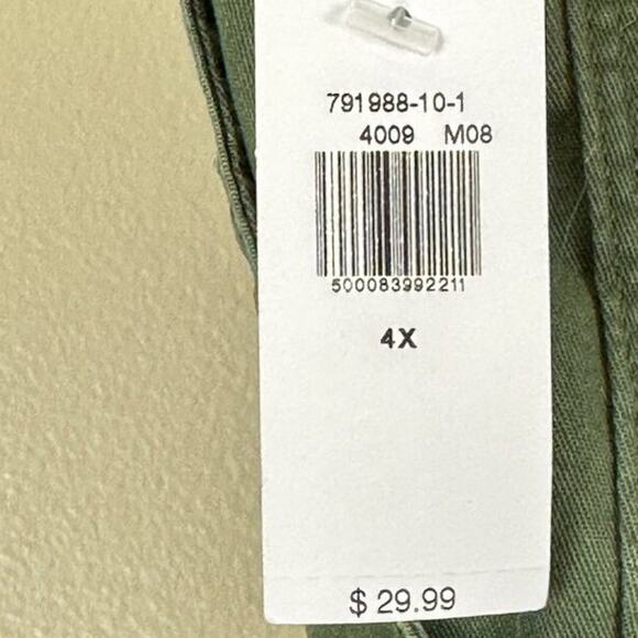 NWT Old Navy Shorts Plus Size 4X Green Cotton Twill Soft Vented Casual Summer - Picture 5 of 8
